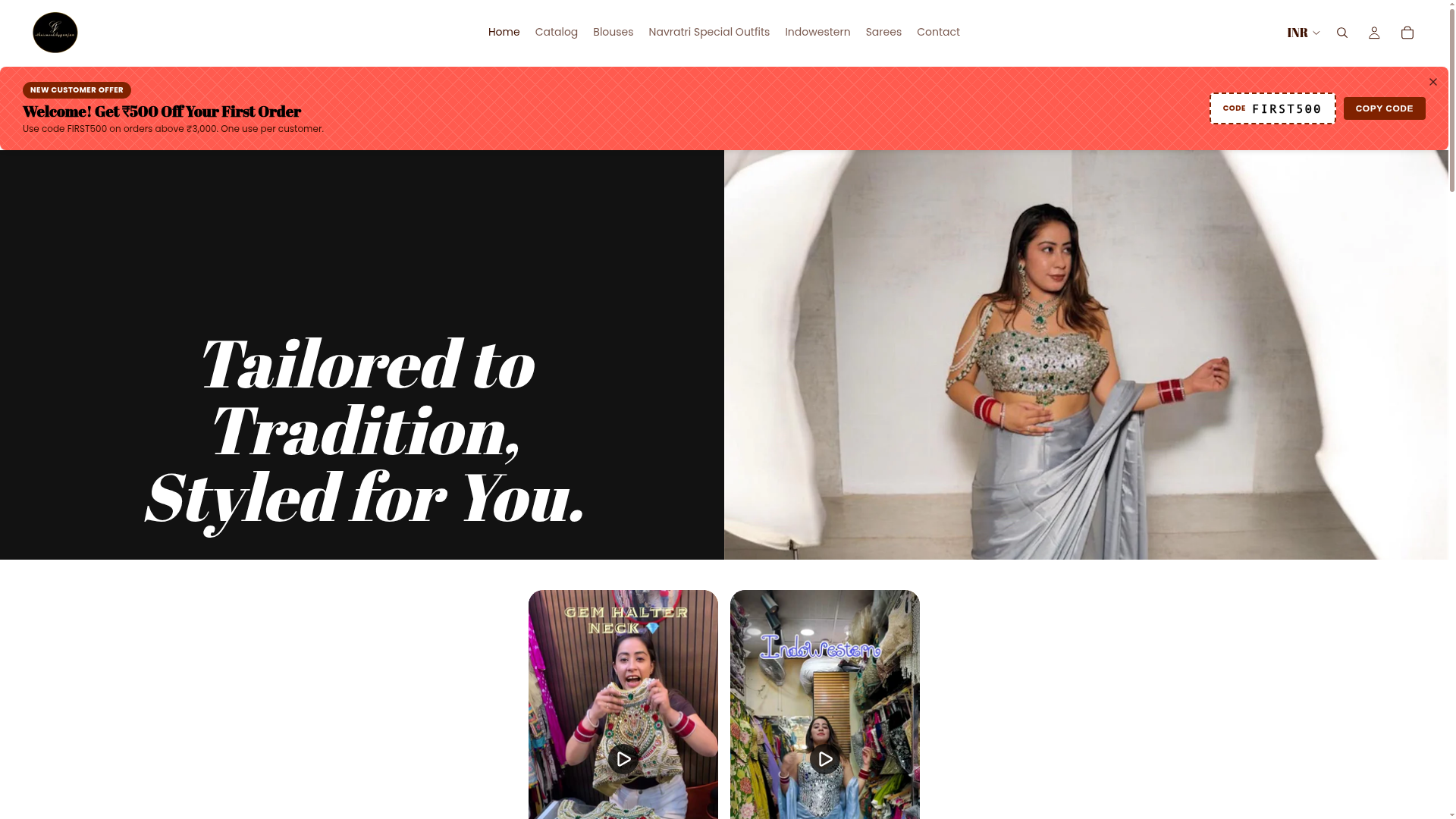 Ethnic Moodz by Gunjan website screenshot