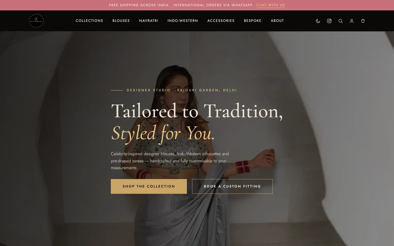 Ethnic Moodz by Gunjan website