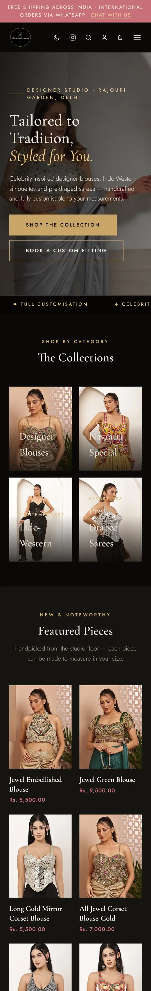 Ethnic Moodz by Gunjan on a phone