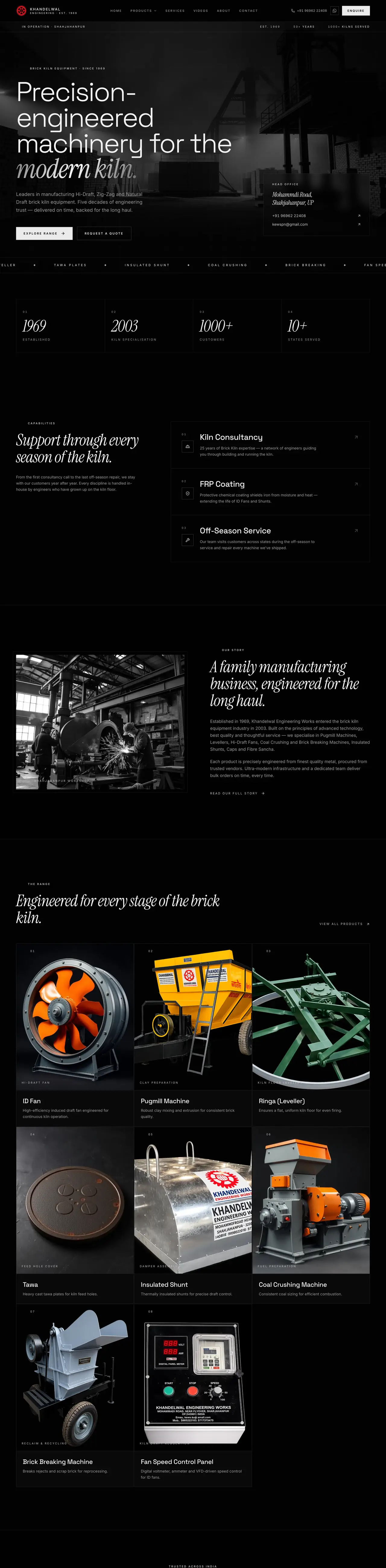 Khandelwal Engineering — the full homepage