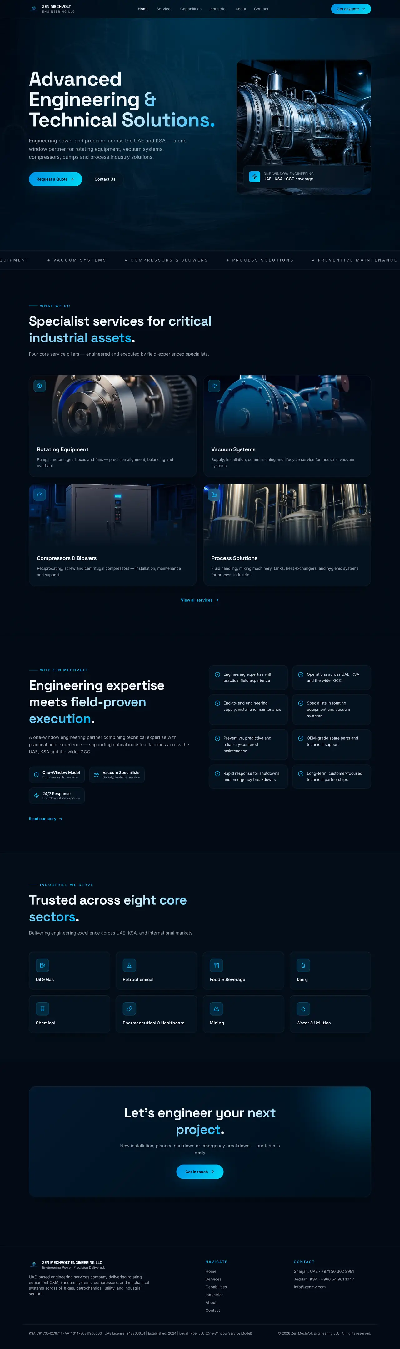 Zen Mechvolt — the full homepage